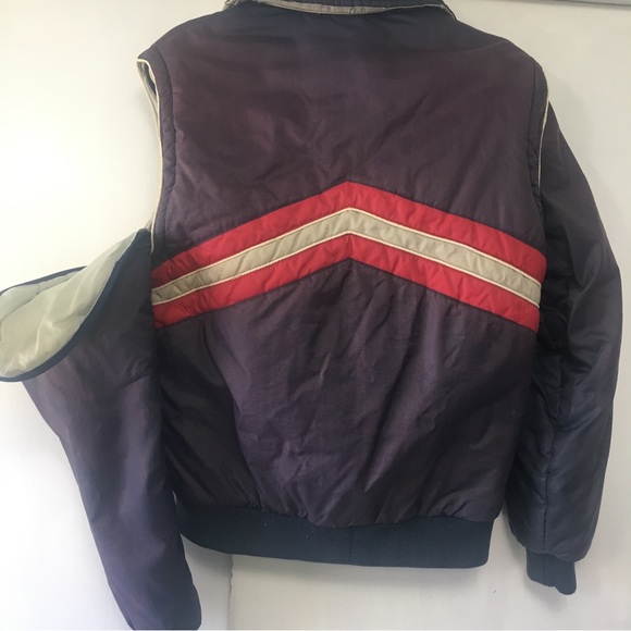 JC Penny Ski Apparel Unisex Purple Snap Button Puffer Jacket Vest Boys X Large S - Picture 3 of 16